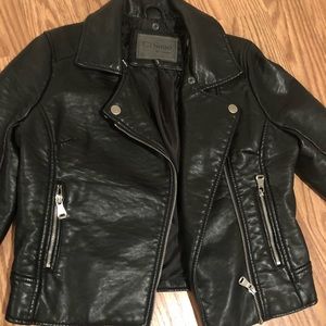 Faux Leather Moto Jacket - Size Small